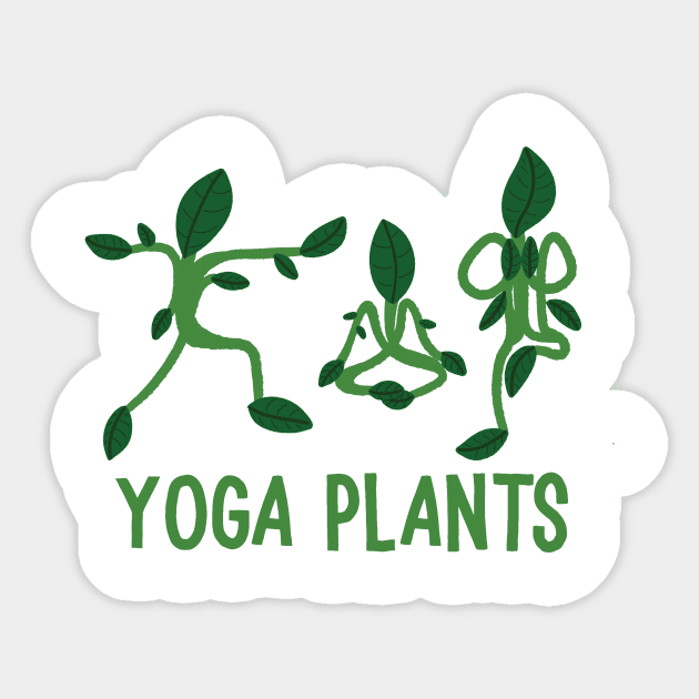 Yoga Plants Sticker by Alissa Carin